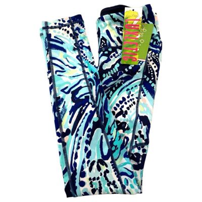 Lilly Pulitzer Luxletic Weekender Legging Crash the Bash in Bright Blue XXS NWT